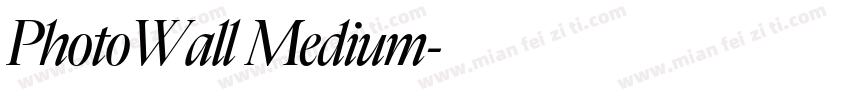 PhotoWall Medium字体转换